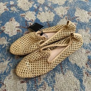 NWT Zara Woven Flats 39